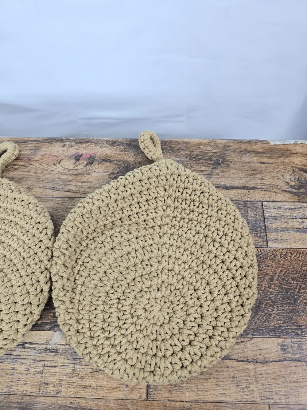 Handmade Crocheted Holders Tan